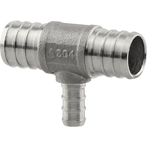 3/4 x 3/4 x 3/8 PEX Tee - Stainless Steel