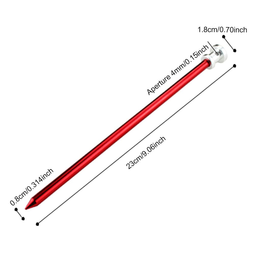 Tent Stakes Pegs 9 Inch, Lightweight Aluminum Alloy Tent Canopy Nail For Outdoor Camping, Hiking, Picnic Blanket, Beach Mat, Yar