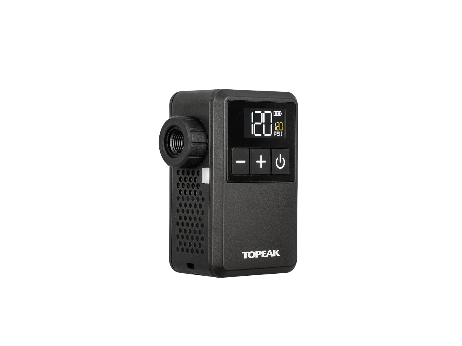 Topeak E-Booster Digital Mini - Portable Electric Bike Pump with Digital Display, 120 PSI Max Pressure, USB-C Rechargeable, Pres