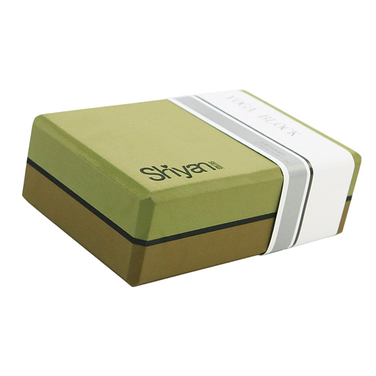 MYADDICTION Yoga Block Assistive Equipment Yoga Brick for Meditation Squat Indoor Sports Green and Brown