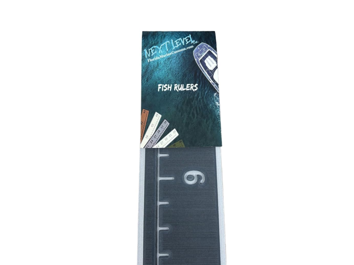 Next Level Inc. | Fish Ruler | SeaDek | 36 inch Fish Measurement Tool | Perfect for Boats and Kayaks | Dark Gray/Storm Gray