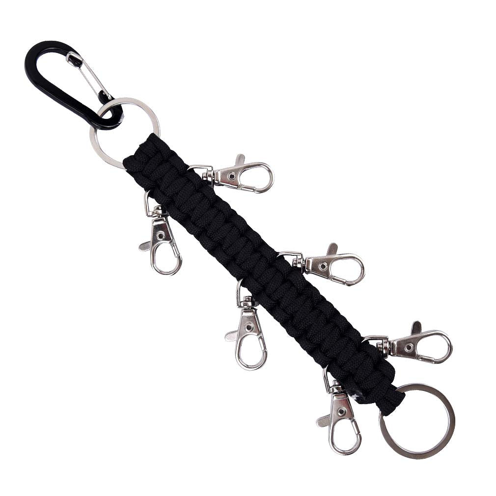 Deeka Paracord Handmade Cheer Bows Holder For Cheerleading Teen Girls High School College Sports - Black