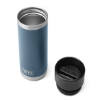 Yeti Rambler 18 Oz Bottle, Stainless Steel, Vacuum Insulated, With Hot Shot Cap, Nordic Blue