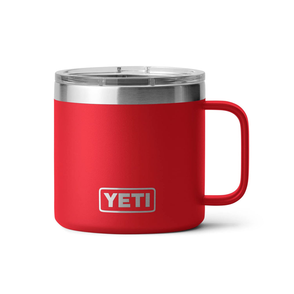 Yeti Rambler 14 Oz Mug, Vacuum Insulated, Stainless Steel With Magslider Lid, Rescue Red
