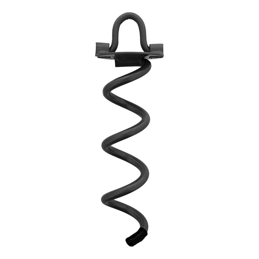 7Penn Spiral Ground Anchors - 8 Inch Black Tent Stakes Heavy Duty Ground Screw Anchor Twist Stakes, 4 Pack