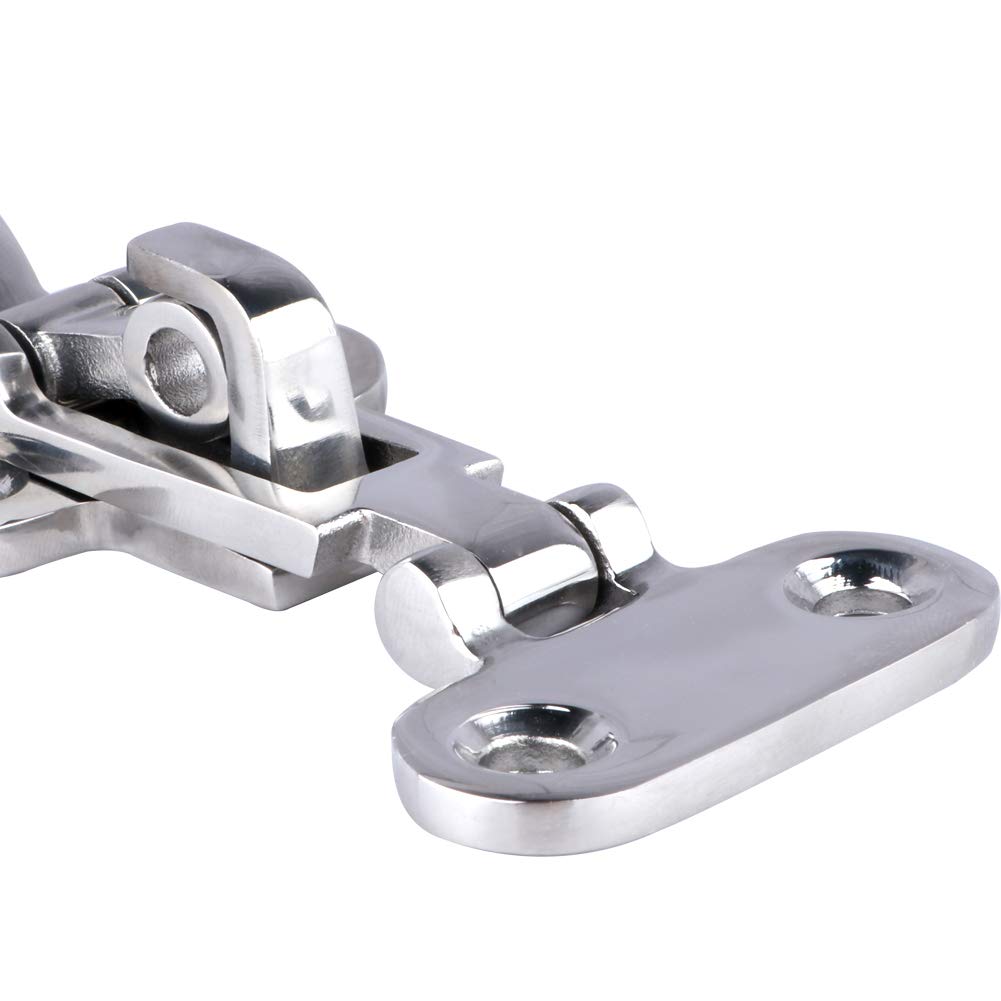 Marine 316 Stainless Steel Anti-Rattle Lockable Hatch,Hold Down Clamp Latch,Marine Hatch Locker (2 Pcs)