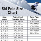 Ski Poles Graphite Carbon Composite - Zipline Lollipop U.S. Ski Team Official Supplier (Black Liquorice, 46'' In./117 Cm)