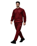 Invincible MenS Sweatmax Sauna Suit, Heat Trapping Workout Set With Jacket And Pants (Deep Red, M)