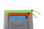 Stuff Sack Set Of 3 Lightweight Nylon Mesh Drawstring Storage Bag For Travelling Hiking