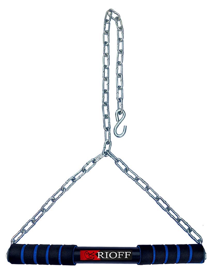 Rioff Chin up Bar, Steel Chin Up, Sangal Hanging Rod with Chain ChinUp Bar, Height Increaser and Pull Exercise with Heavy Duty C