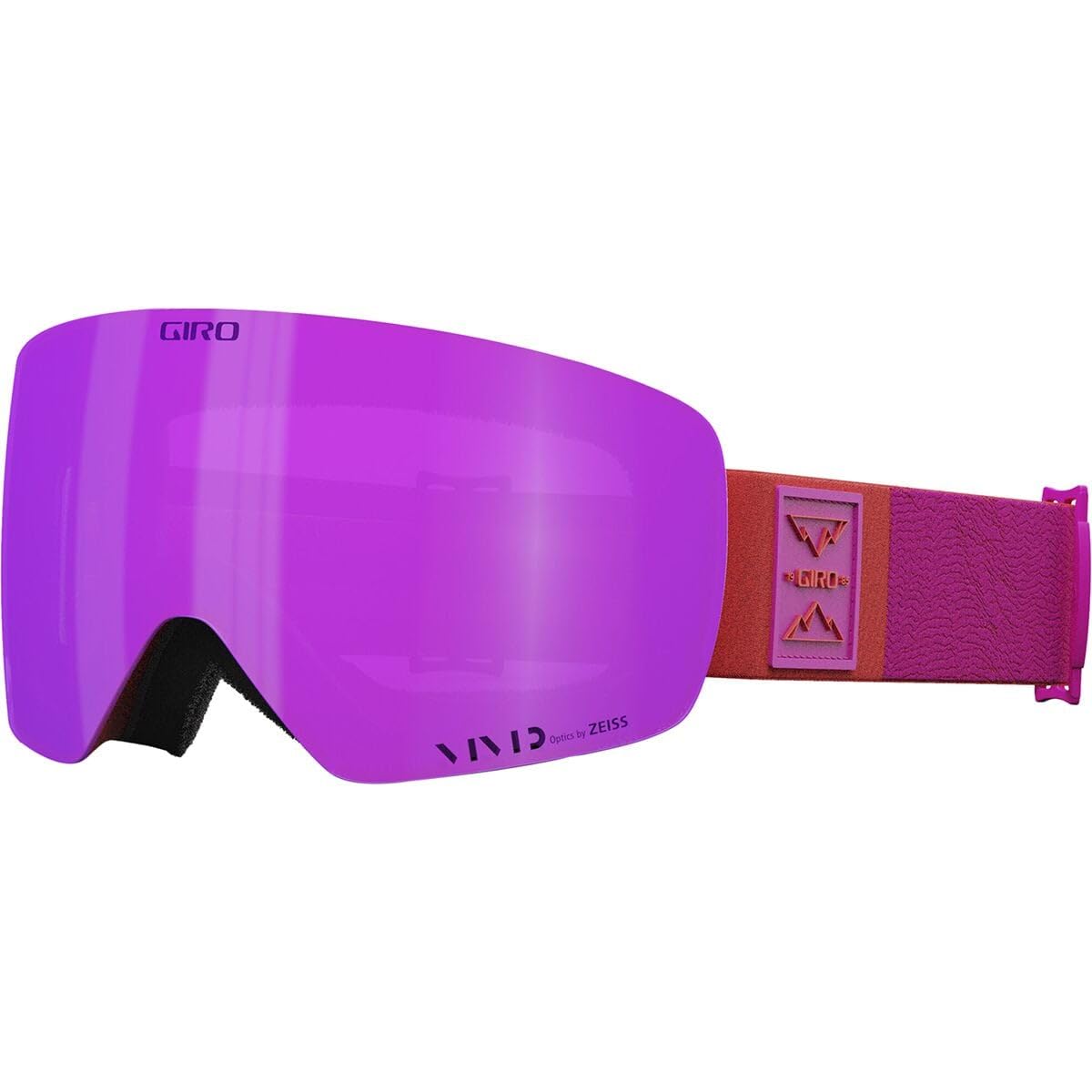 Giro Contour RS Ski Goggles - Snowboard Goggles for Men & Women - Pink Topo Strap with VIVID Pink/VIVID Infrared Lenses