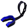 Oral Mart Black/Blue Strapped Youth Mouth Guard For Kids - Sports Mouthguard With Strap For Ice Hockey, Football, Lacrosse, Taek