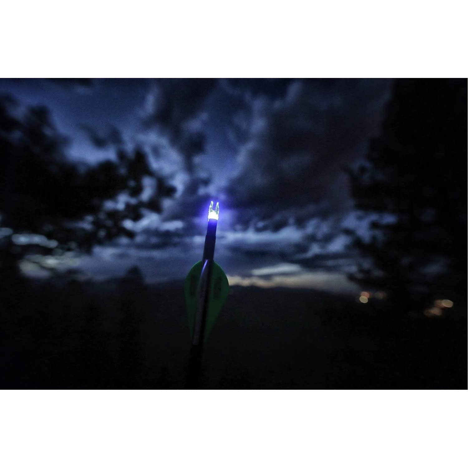 New Archery Products Thunderglo Compound Bow Led Illuminated Auto Turn-On Arrow Nocks - Blue (3 Pack)