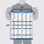 Palace Learning Quickfit Dumbbell Workouts And Kettlebell Exercise Poster Set - Laminated 2 Chart Set - Dumbbell Exercise Routin
