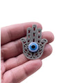 Blue Beads Silver Fatima Hamsa Hand Turkish Evil Eye Fridge Refrigerator Sticker Magnet  Sign Of Good Luck & Protection Unique