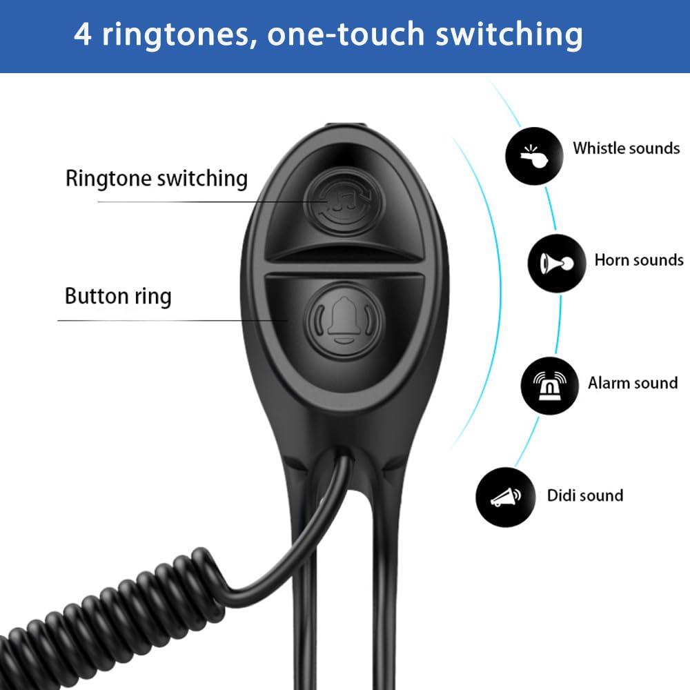 Lesovi Electronic Bike Horn 120Db Cycling Electric Bicycle Horn 4 Sound Modes With Rechargeable Battery Waterproof Bicycle Bell