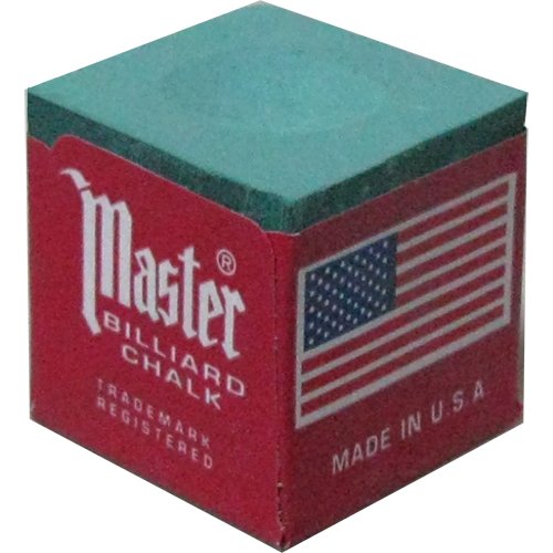 Master Billiard/Pool Cue Chalk Box, 12 Cubes, Spruce
