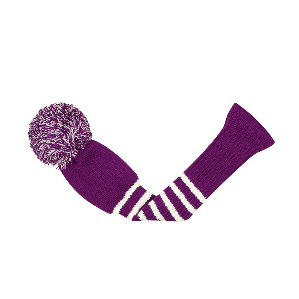 Scott Edward Stripes Style Knitted Golf Club Head Covers Set Of 3, Fit For Driver Wood(460Cc), Fairway Wood, Hybrid(Ut), For Men
