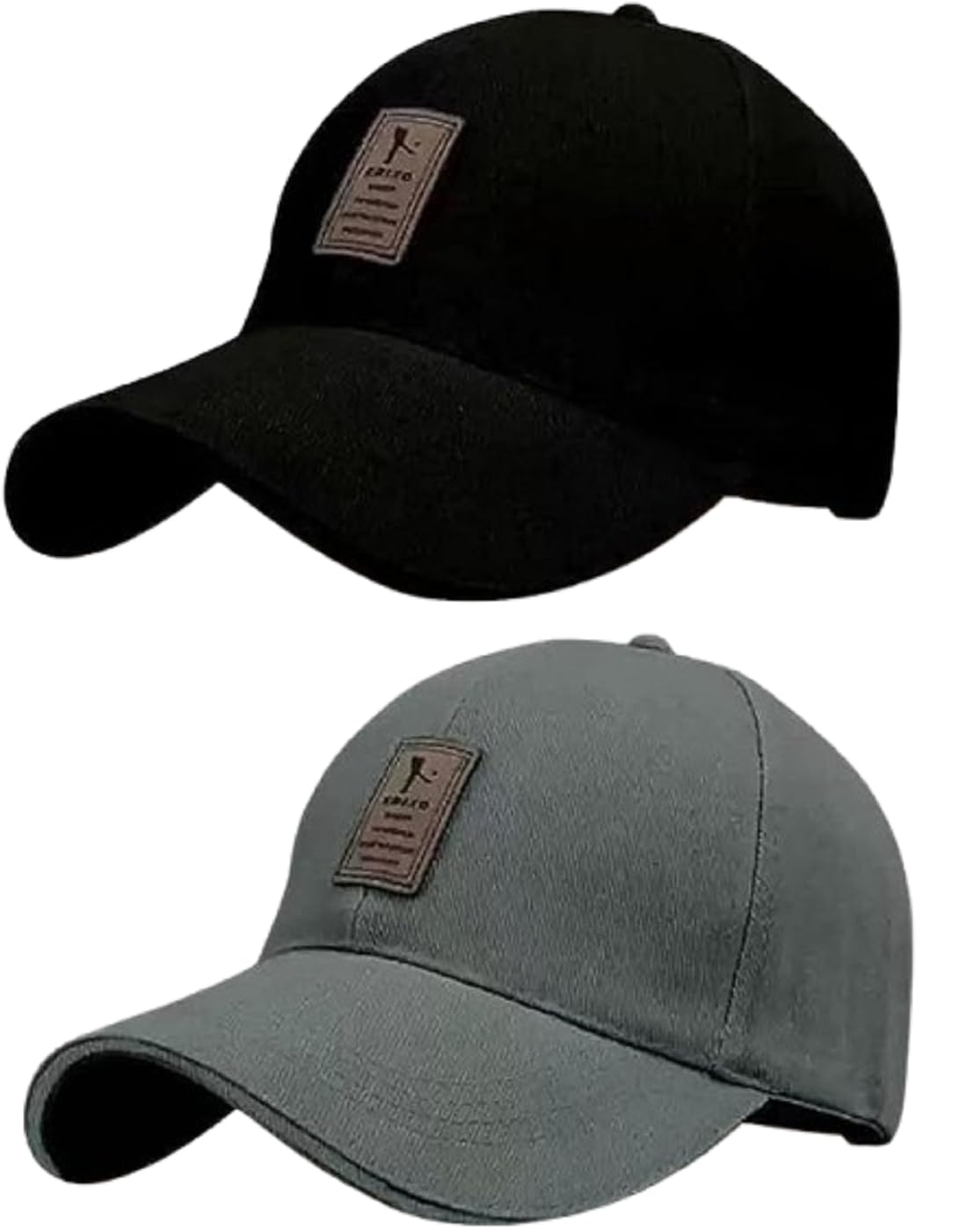 Fy Lane Unisex MenS Baseball Head Cap All Sports Caps With Adjustable Strap Pack 2 (Black@D.Grey)