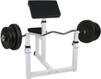 Bbbuy Adjustable Arm Preacher Curl Bench Bicep Strengh Bench Seated Strenghthen Training Isolated Barbell Dumbell Biceps Station