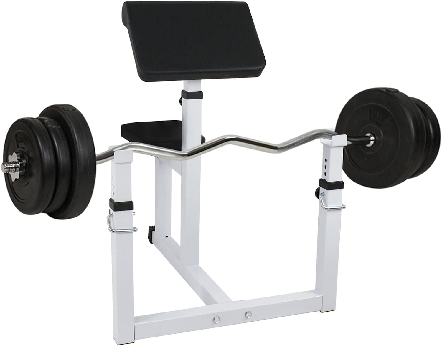 Bbbuy Adjustable Arm Preacher Curl Bench Bicep Strengh Bench Seated Strenghthen Training Isolated Barbell Dumbell Biceps Station