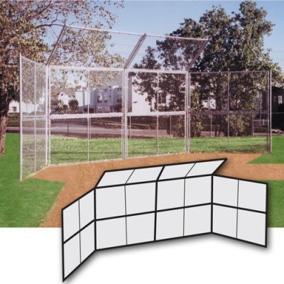 Chain Link Backstop-10' W/Hood-No Wings