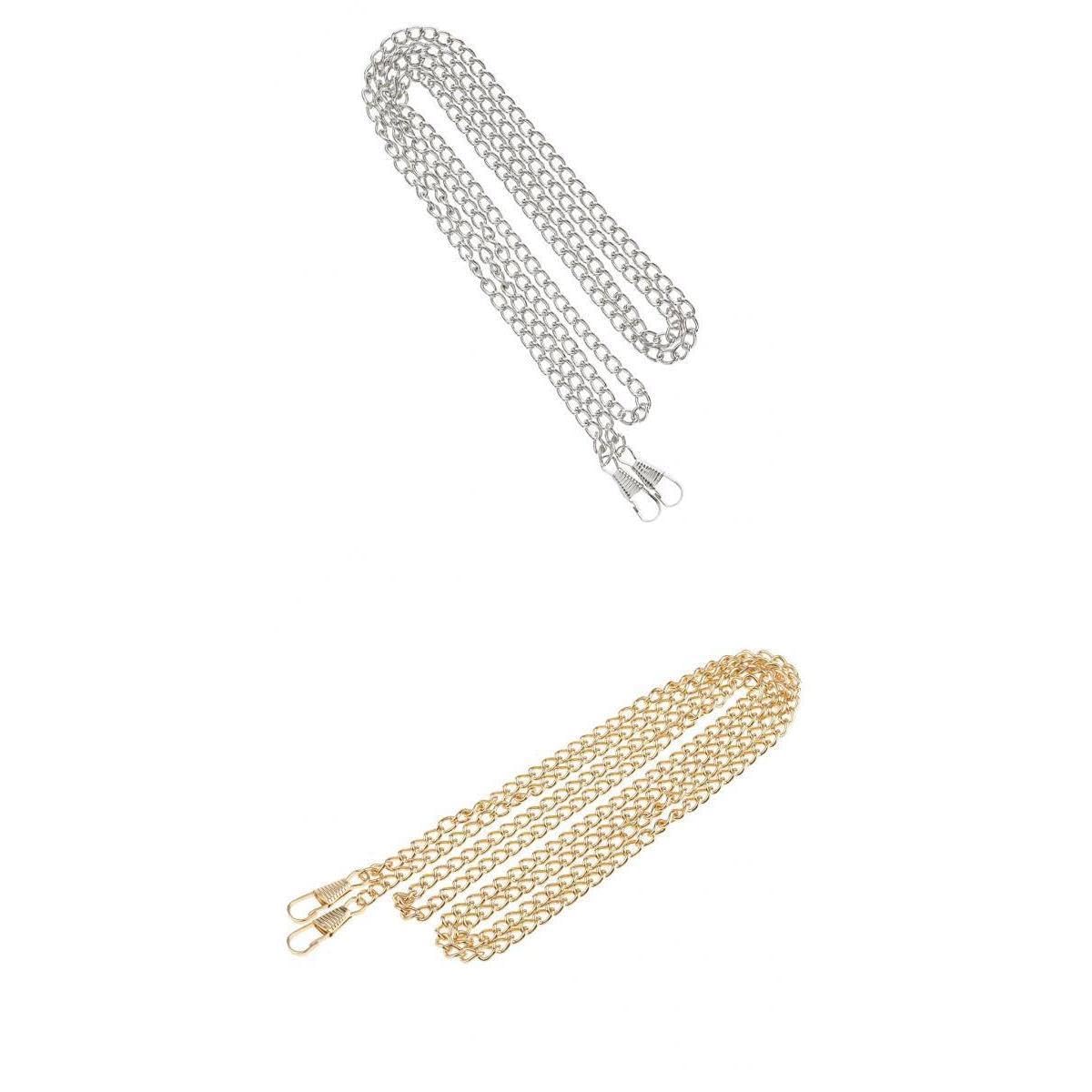 Ujeavette 2X Long Metal Bag Chain Strap Womens Wallet Shoulder Bag Belt Replacement