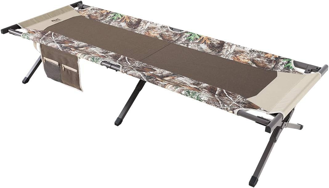 Timber Ridge Folding Cot, Support Up To 300 Lbs, Camo/Tan