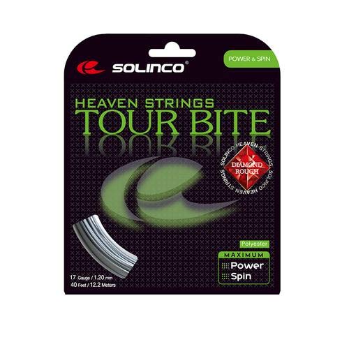 Solinco Tour Bite Diamond Rough Tennis String Set-16L-Silver