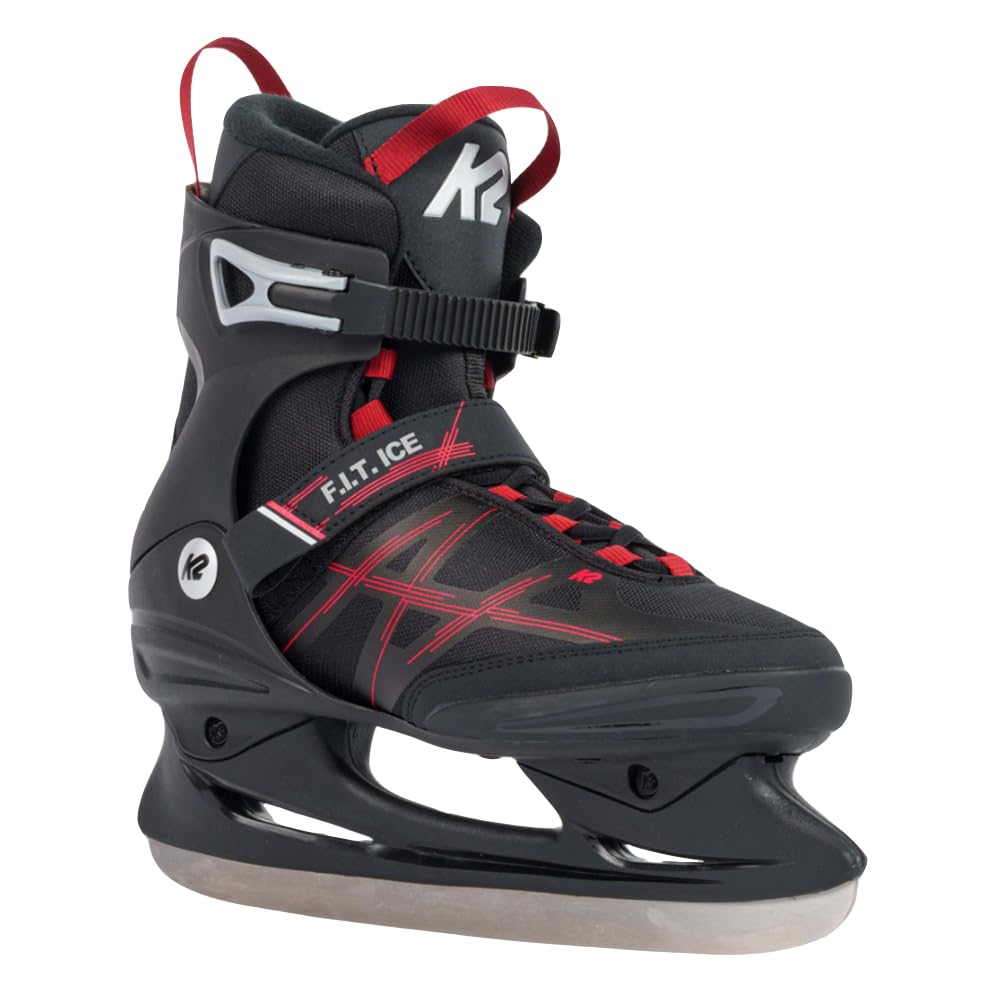 K2 F.I.T. Ice Mens Ice Skates 2022 - Black/Red / 10.0