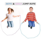 2 Pcs Jumping Rope For Kids, Lorvain Adjustable Skipping Ropes With Wooden Handle Cotton Braided For Boys Girls Jumping Ropes, F
