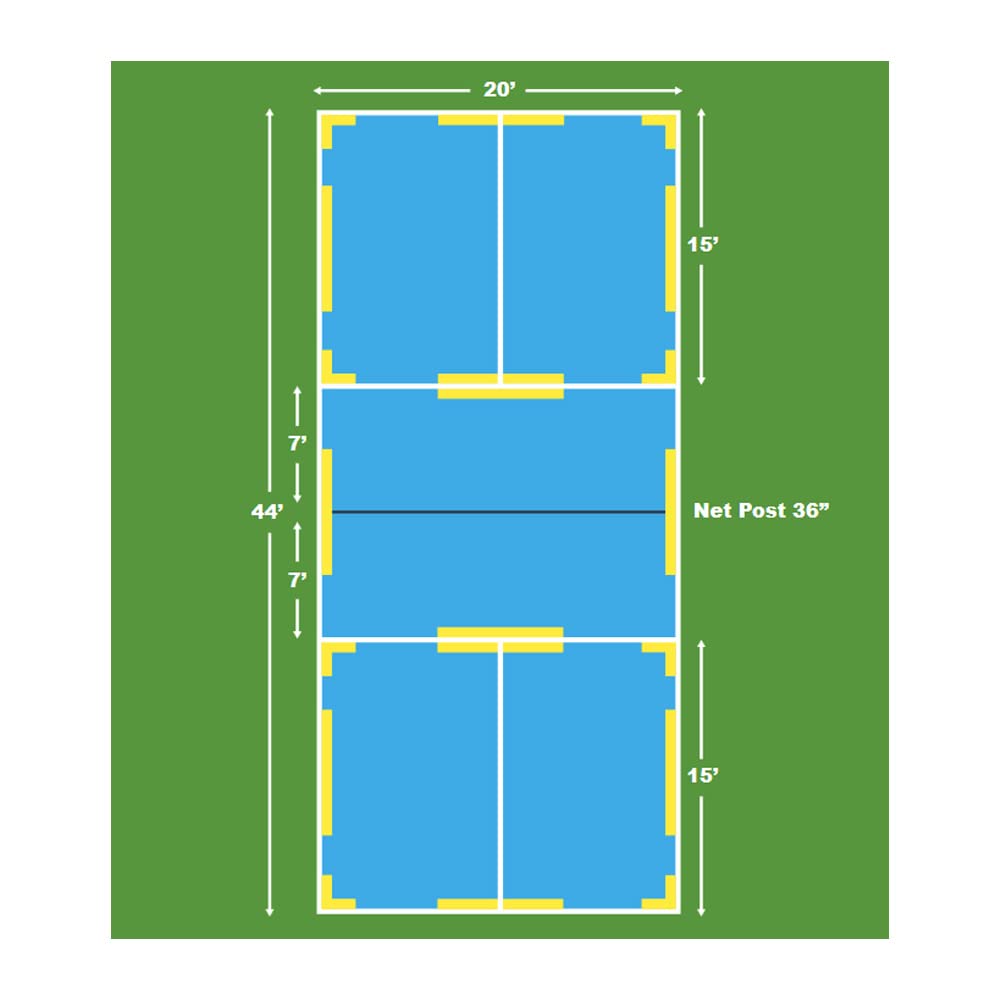 Oncourt Offcourt Pickleball Lines Set - Quickly Set Up Your Pickleball Court/Easier Than Taping/Carrying Case Included
