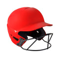 Mizuno F6 Youth Fastpitch Softball Batting Helmet with Mask, Red, Youth One Size