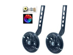 Yjia A Pair Of Children'S Bicycle Riding Flash Silent Training Wheels, Suitable For 12-20 Inch Single Speed Bicycles (Black111)