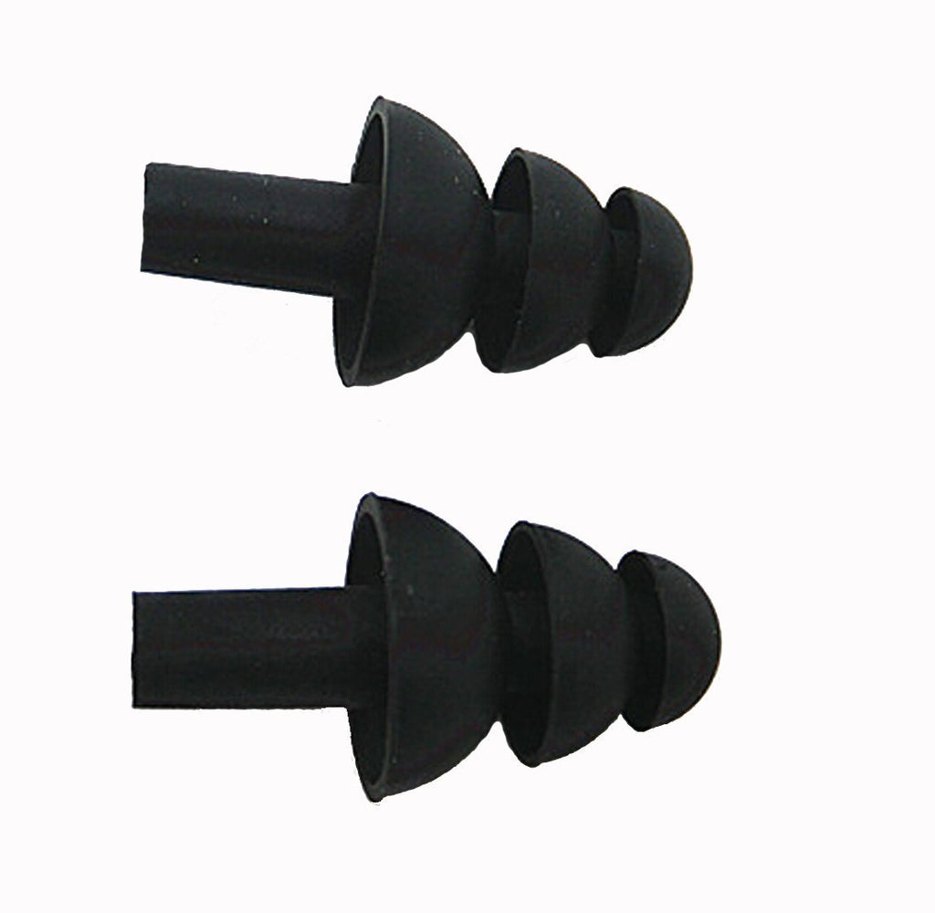 6Pairs Soft Silicone Earplus Swimmers Flexible Ear Plugs For Swimming Sleeping With Earplug Case (Black)