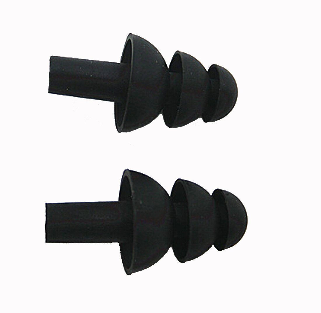 6Pairs Soft Silicone Earplus Swimmers Flexible Ear Plugs For Swimming Sleeping With Earplug Case (Black)