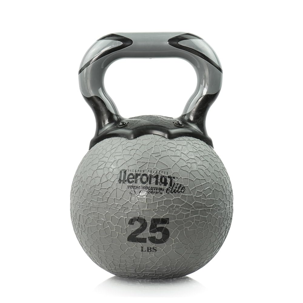 Aeromat Elite Kettlebell Medicine Ball Grey 25 Lbs