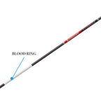 Bloodsport Evidence Precise Durable Carbon Fletched Hunting Arrow For Compound Bow - 31'' Length.165 Micro-Diameter.001 Straight