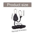 Adjustable Rope Buckle Tent Canopy Rope Stop Buckle Tent Guy Ropes With Pulley For Outdoor Camping Hiking