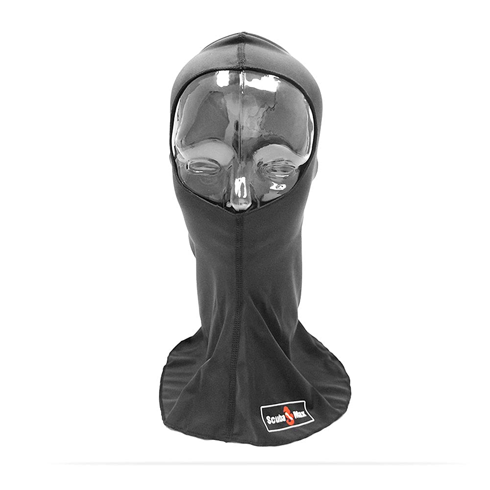 Scubamax Uv50 Spandex Hood For Warm Water Scuba Diving - Black