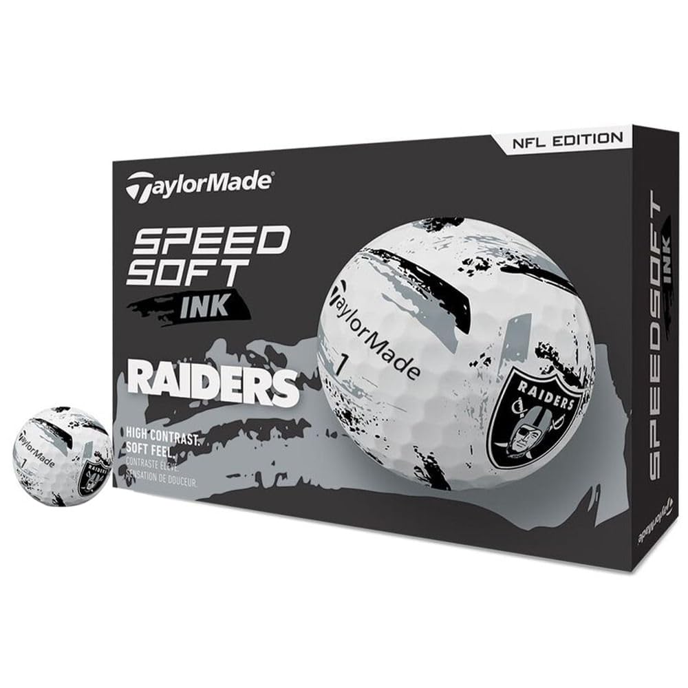 TaylorMade Golf Speed Soft Ink NFL Las Vegas Raiders Dozen