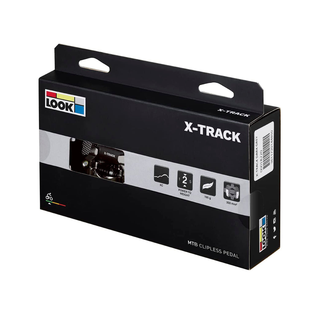 Look Cycle - X-Track Mtb Bike Pedals - Standard Spd Mechanism Compatible - Clipless Pedal - Aluminium Body - Double-Sealed Chrom