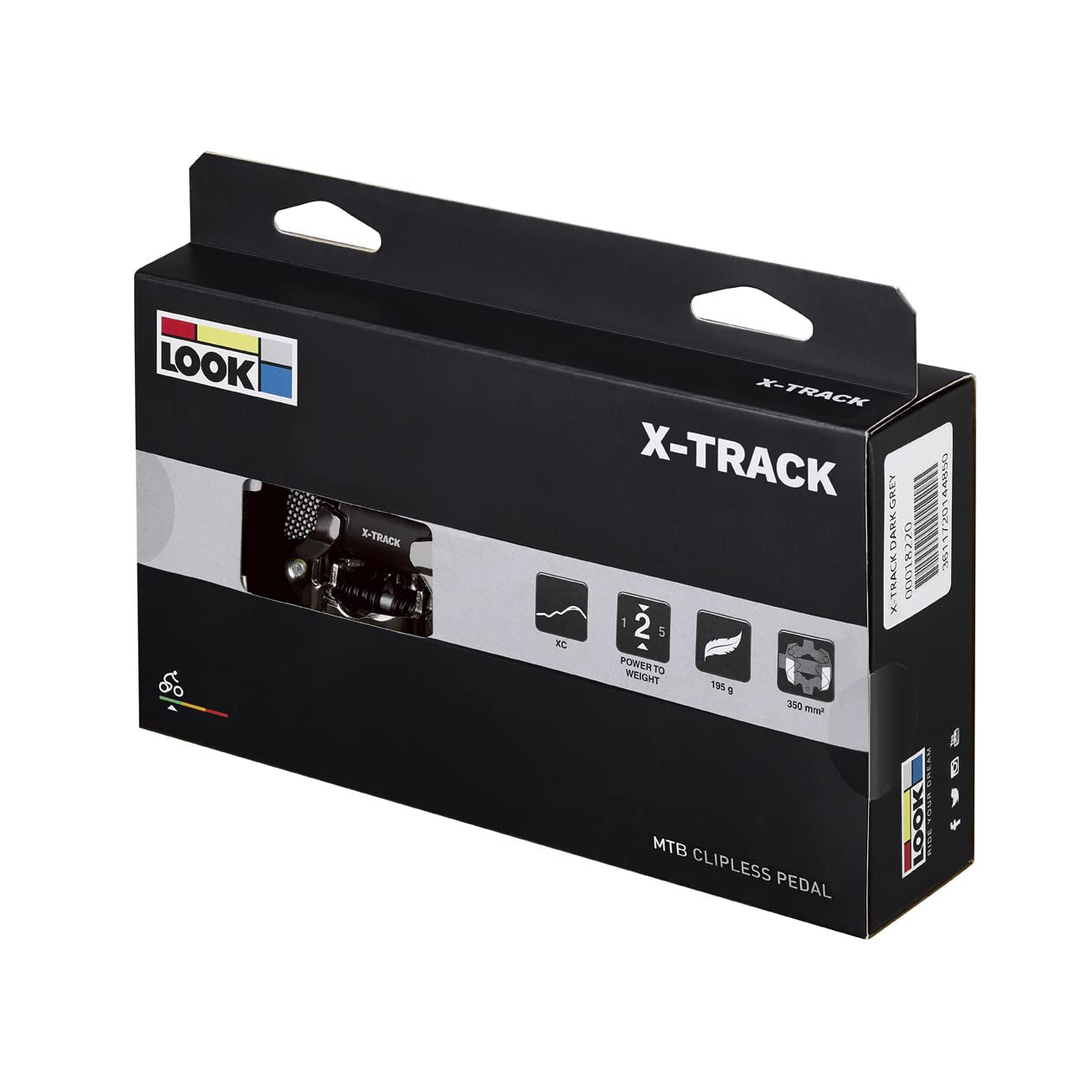 Look Cycle - X-Track Mtb Bike Pedals - Standard Spd Mechanism Compatible - Clipless Pedal - Aluminium Body - Double-Sealed Chrom