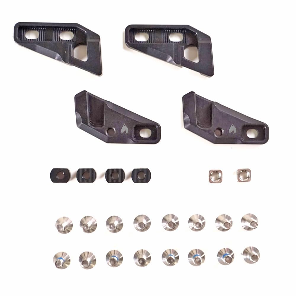 SPARK R&D Fixie Through-Mount Clips | Durable Reliable Lightweight Aluminum Easy-to-Install Splitboard Fixie Clips for Downhill 