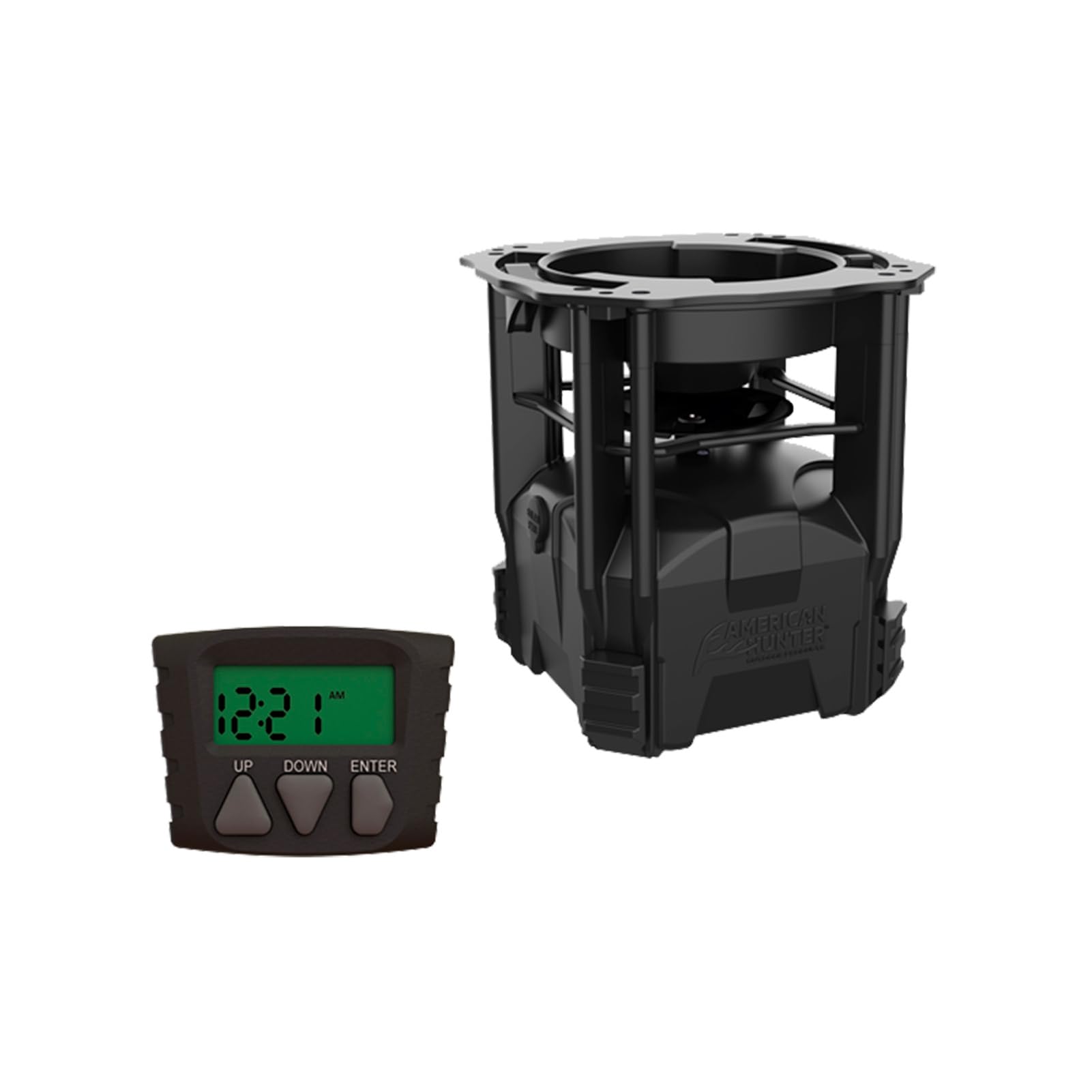 American Hunter 5-Gallon Nesting Hopper W/Econ Digital Feeder Kit - Adjustable Durable Deer Wild Game Hunting Attraction Automat