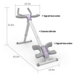 Leikefitness Height Adjustable Ab Trainer Abdominal Whole Body Workout Machine Waist Cruncher Core Toner Leg Thighs Buttocks Sha