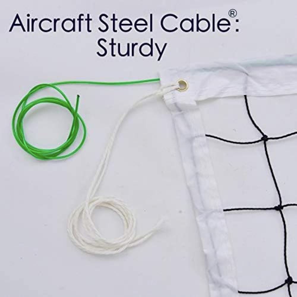 Professional Volleyball Net Outdoor With Aircraft Steel Cable, Heavy Duty Volleyball Net For Backyard, 32X3Ft Portable Volleybal