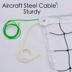 Professional Volleyball Net Outdoor With Aircraft Steel Cable, Heavy Duty Volleyball Net For Backyard, 32X3Ft Portable Volleybal