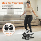 OLIXIS Steppers for Exercise at Home Workout Equipment, Mini Stepper Exercise Machine 300lbs, Twist Step with Resistance Bands,