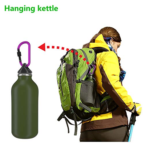 Carago Carabiner Clips With Screw Gate, 10 Pack Carabiners Hiking Clips With 7.5Mm Diameter Aluminum Rod (10 Colors)